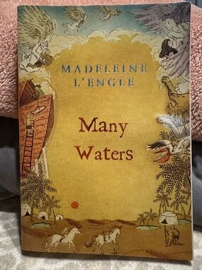 Many Waters by Madeleine L'Engle - Yellow Illustrated Paperback